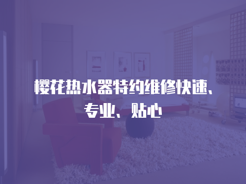 櫻花熱水器特約維修快速、專業、貼心