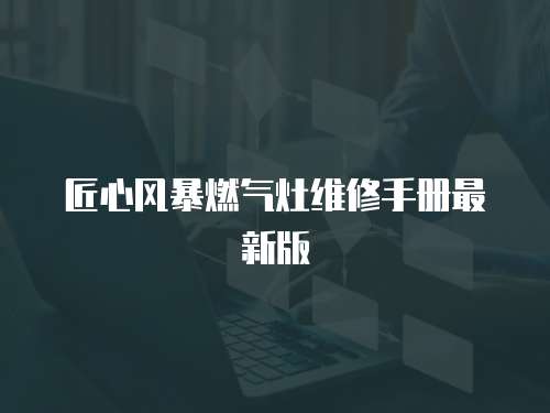 匠心風(fēng)暴燃?xì)庠罹S修手冊最新版