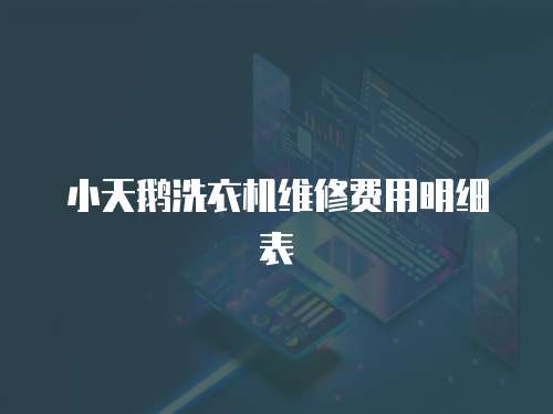 小天鵝洗衣機維修費用明細表