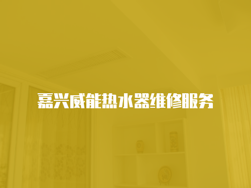 嘉興威能熱水器維修服務(wù)