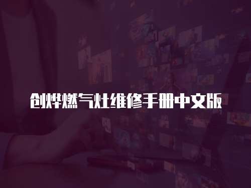 創(chuàng)燁燃氣灶維修手冊中文版