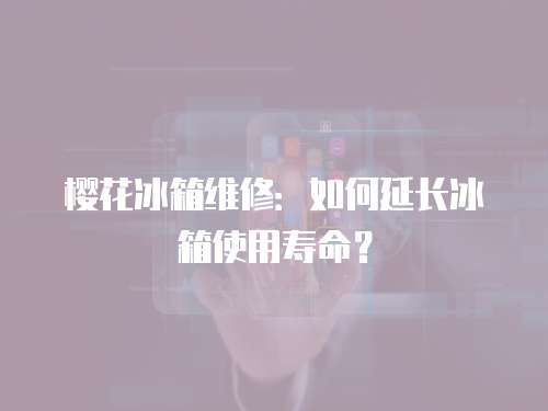 櫻花冰箱維修：如何延長冰箱使用壽命？