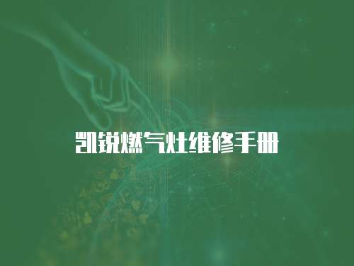 凱銳燃氣灶維修手冊