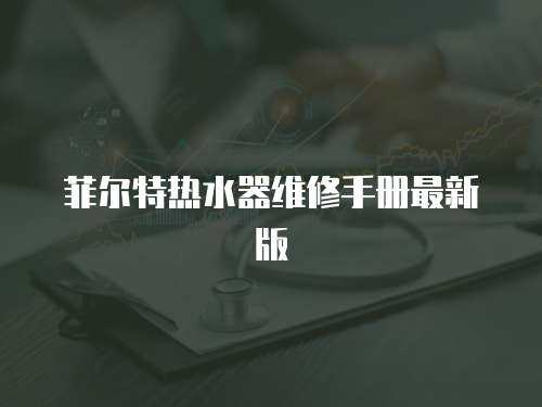 菲爾特?zé)崴骶S修手冊最新版