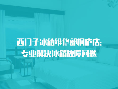 西門子冰箱維修部桐廬店：專業解決冰箱故障問題