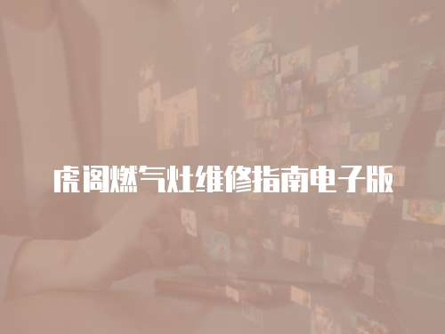 虎閣燃氣灶維修指南電子版