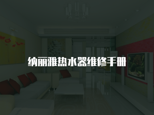 納麗雅熱水器維修手冊