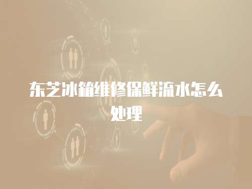 東芝冰箱維修保鮮流水怎么處理