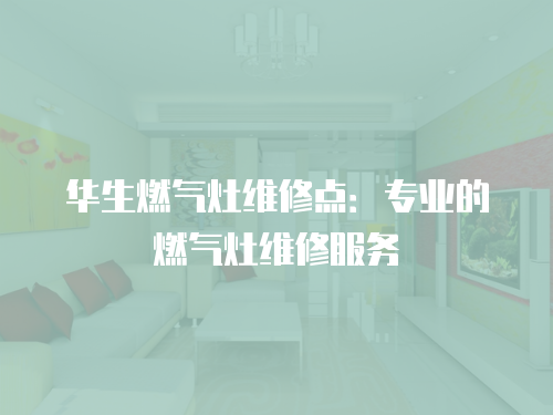 華生燃氣灶維修點：專業的燃氣灶維修服務