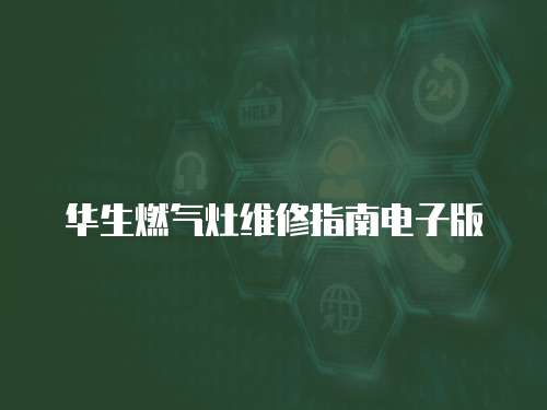 華生燃氣灶維修指南電子版