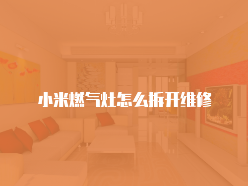小米燃氣灶怎么拆開維修
