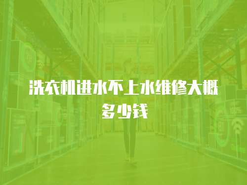 洗衣機進水不上水維修大概多少錢