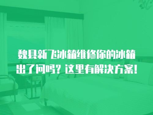 魏縣新飛冰箱維修你的冰箱出了問(wèn)嗎？這里有解決方案！