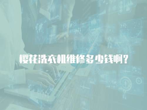櫻花洗衣機維修多少錢啊？