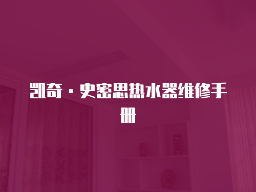 凱奇·史密思熱水器維修手冊(cè)