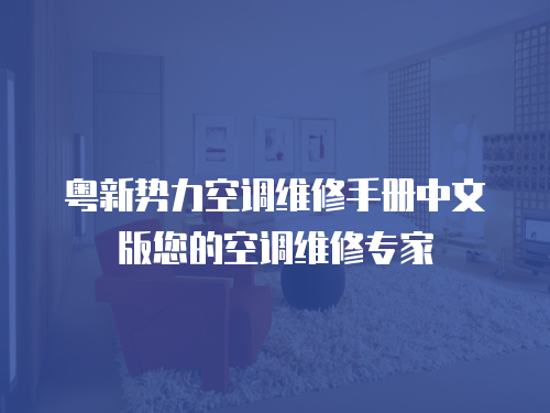 粵新勢力空調(diào)維修手冊中文版您的空調(diào)維修專家