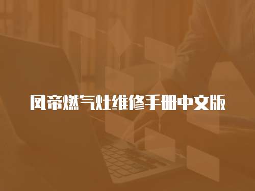 鳳帝燃?xì)庠罹S修手冊中文版