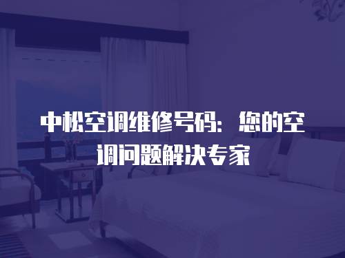 中松空調(diào)維修號碼：您的空調(diào)問題解決專家