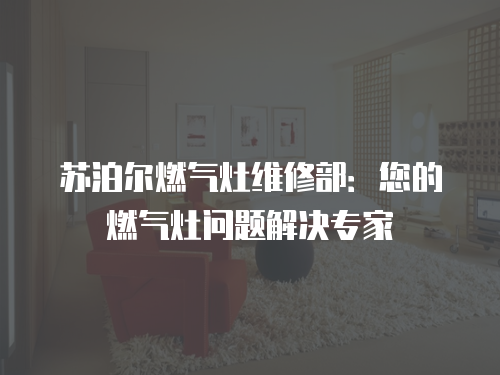 蘇泊爾燃氣灶維修部：您的燃氣灶問題解決專家