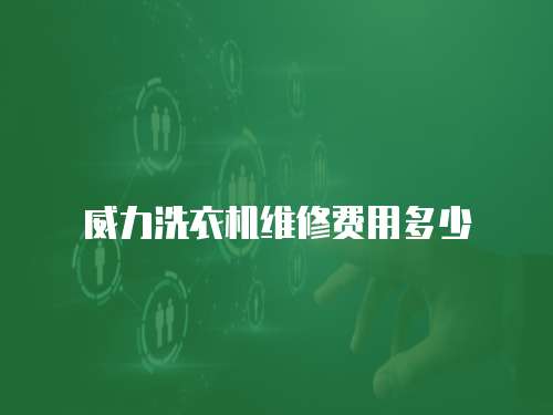 威力洗衣機維修費用多少