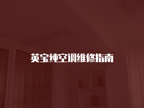 英寶純空調維修指南
