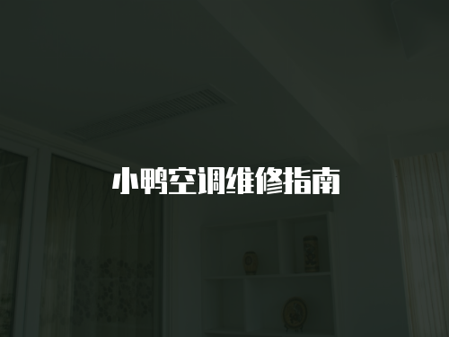 小鴨空調維修指南