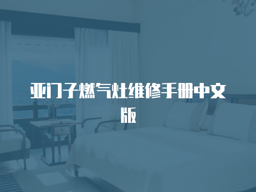 亞門子燃?xì)庠罹S修手冊(cè)中文版