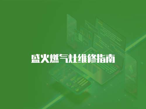 盛火燃氣灶維修指南