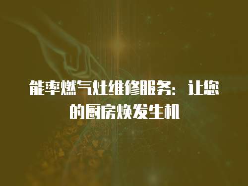 能率燃?xì)庠罹S修服務(wù)：讓您的廚房煥發(fā)生機(jī)