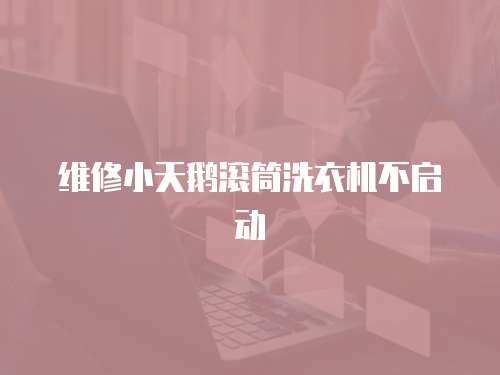 維修小天鵝滾筒洗衣機不啟動