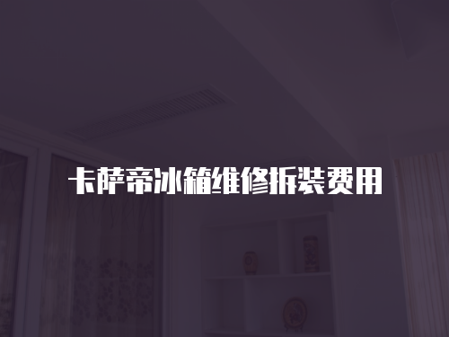 卡薩帝冰箱維修拆裝費用