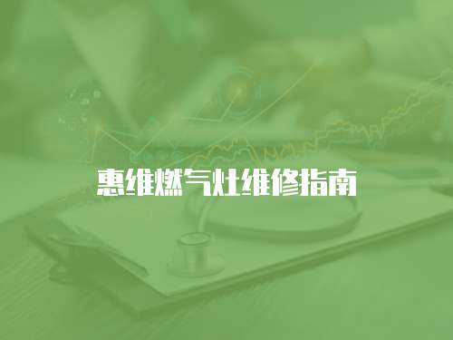 惠維燃氣灶維修指南