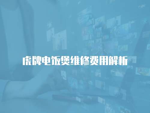 虎牌電飯煲維修費用解析
