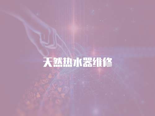 天然熱水器維修