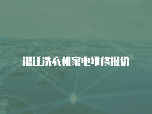 湛江洗衣機家電維修報價