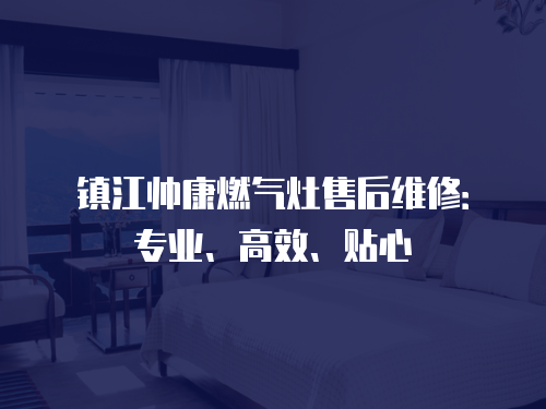 鎮(zhèn)江帥康燃?xì)庠钍酆缶S修：專業(yè)、高效、貼心