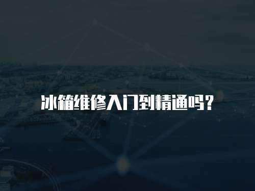 冰箱維修入門到精通嗎？