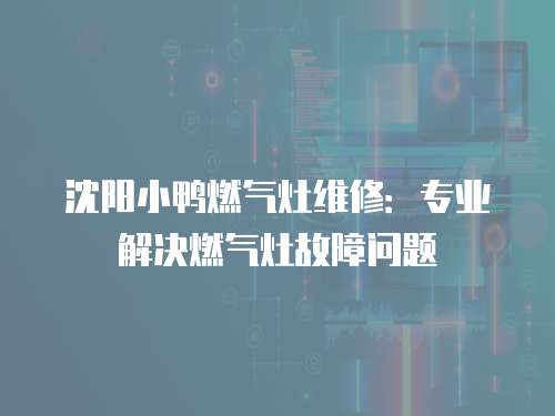 沈陽小鴨燃氣灶維修：專業解決燃氣灶故障問題