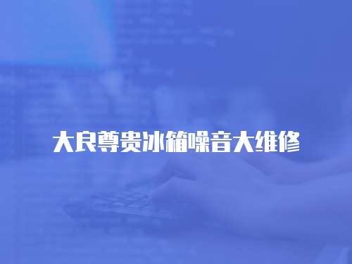大良尊貴冰箱噪音大維修