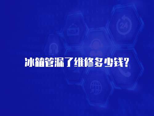 冰箱管漏了維修多少錢？