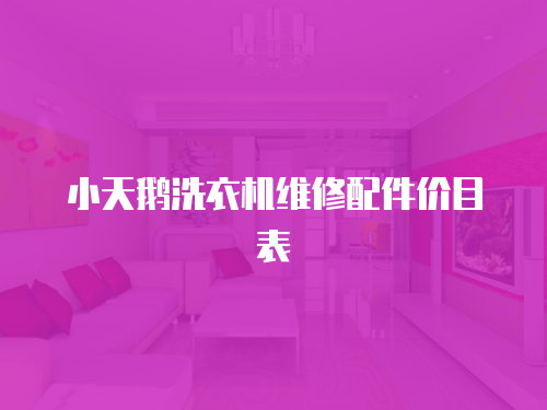 小天鵝洗衣機維修配件價目表