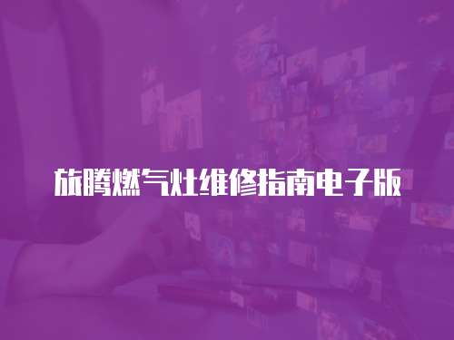 旅騰燃?xì)庠罹S修指南電子版