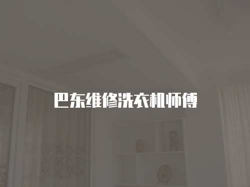 巴東維修洗衣機師傅