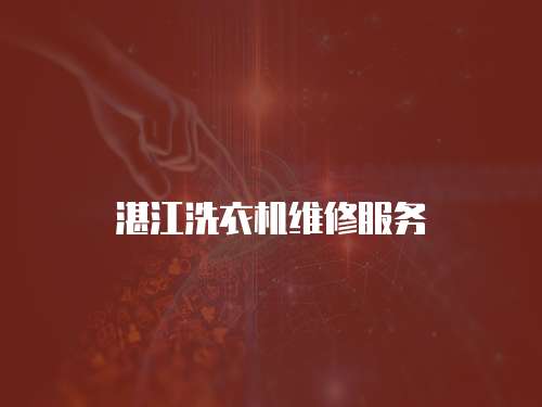 湛江洗衣機維修服務