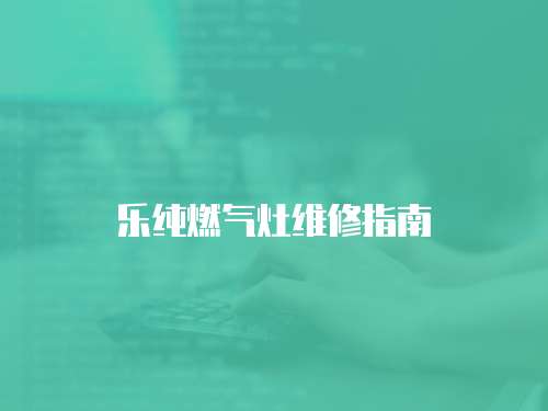 樂純燃氣灶維修指南
