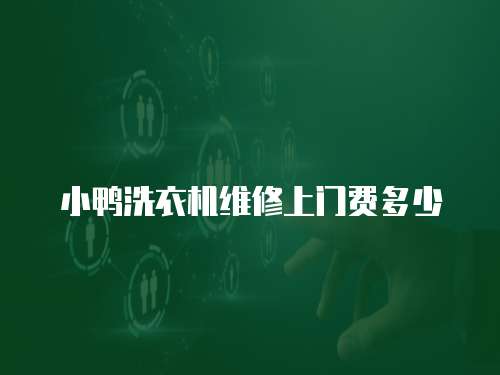 小鴨洗衣機維修上門費多少