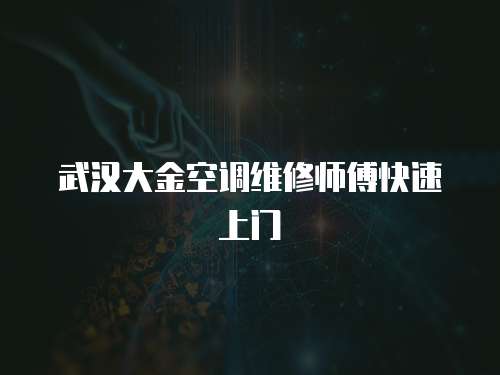 武漢大金空調(diào)維修師傅快速上門