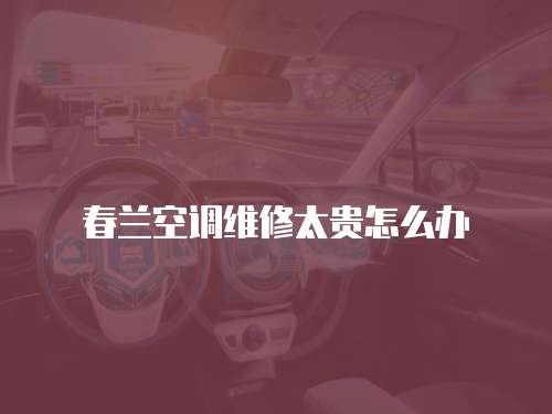 春蘭空調維修太貴怎么辦