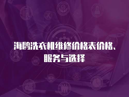 海鷗洗衣機維修價格表價格、服務與選擇