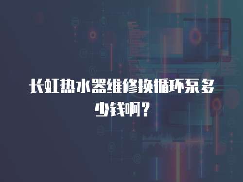 長虹熱水器維修換循環泵多少錢啊？